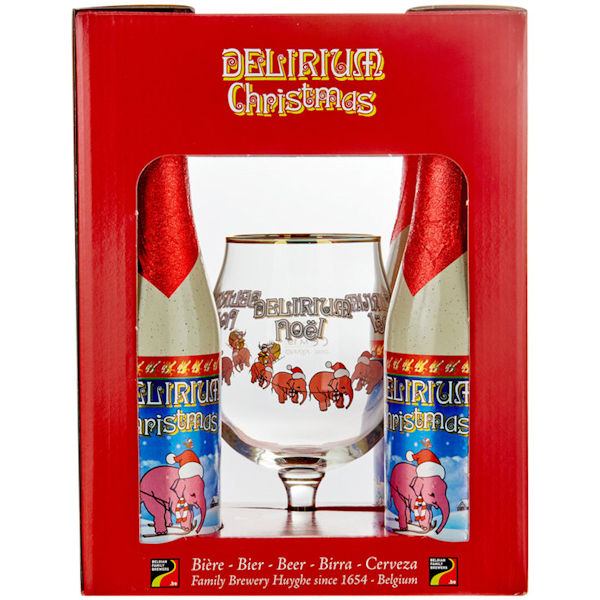 Delirium Christmas Beer & Glass Gift Pack 4 x 330ml