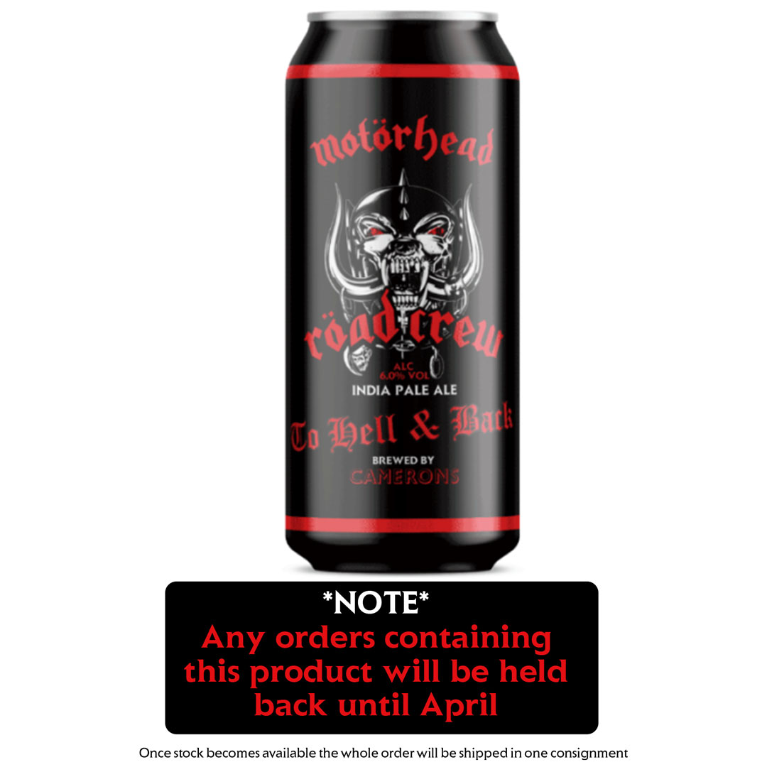 Motörhead To Hell & Back Beer Can 6.0% 500ml PRE-ORDER FOR APRIL DELIVERY