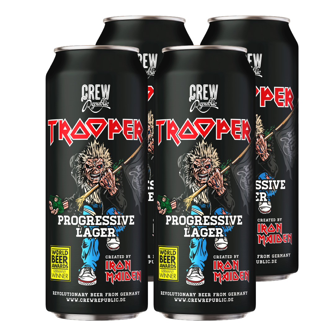 Trooper Progressive Lager 4x500ml Can Case