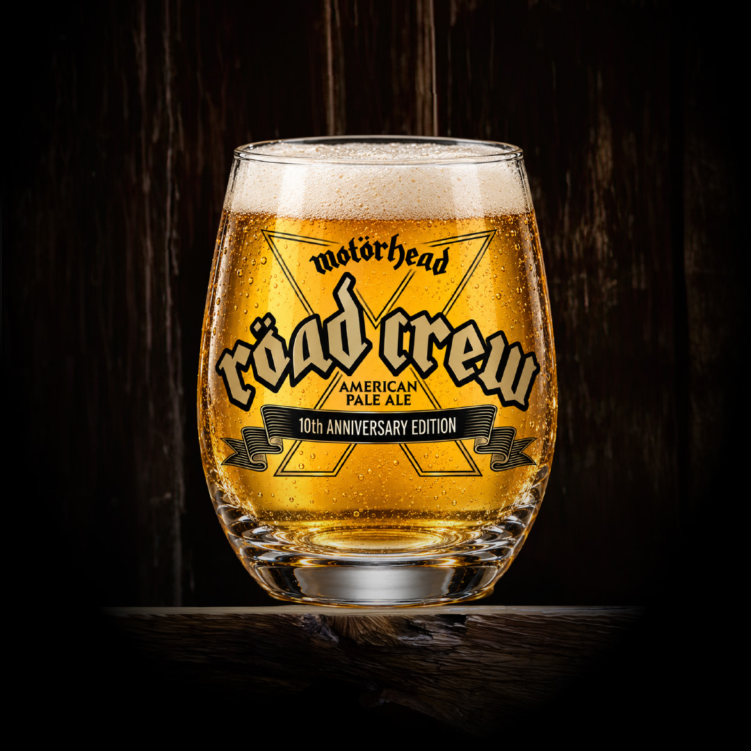 Road Crew Beer 10 Year Anniversary Glass